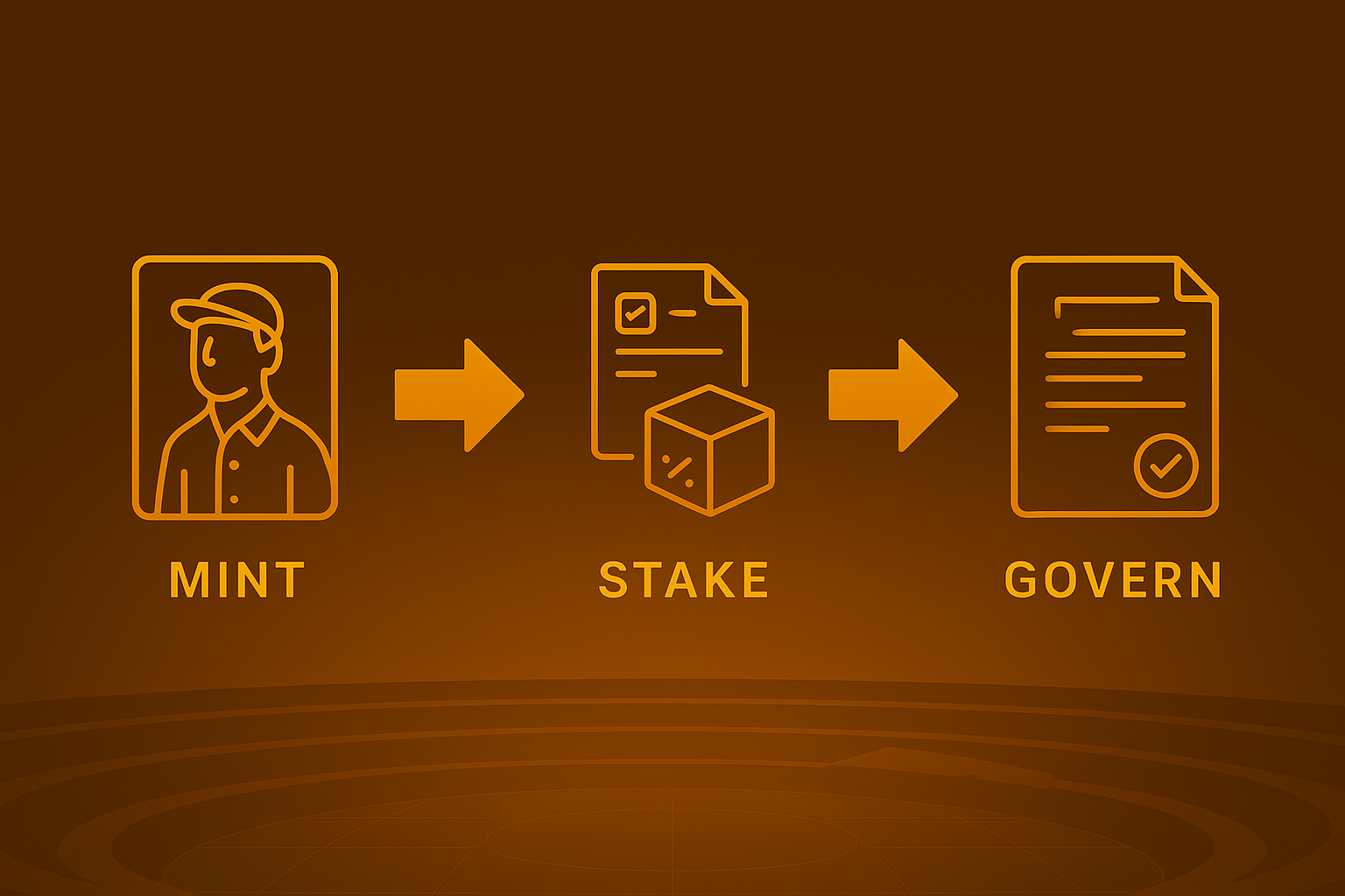 Four Phase Process: Mint, Stake, Package, Govern